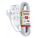 EXTENSAO ELETRICA 3 TOMADAS 10A 250V 3m 2P BIVOLT BRANCA MEGATRON